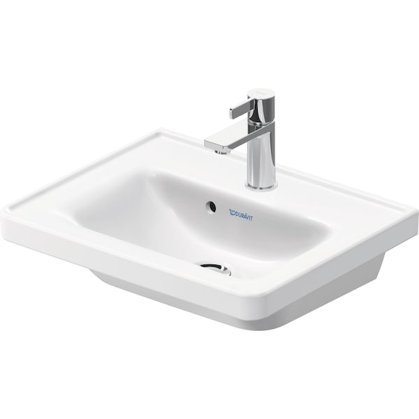 Duravit DNeo Hand Sink 19 5/8 White High Gloss, Faucet Hole Platform